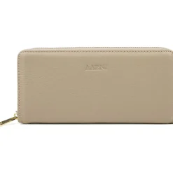 Hirvennahkainen Clutch, Taupe/Kulta><noscript><img width=