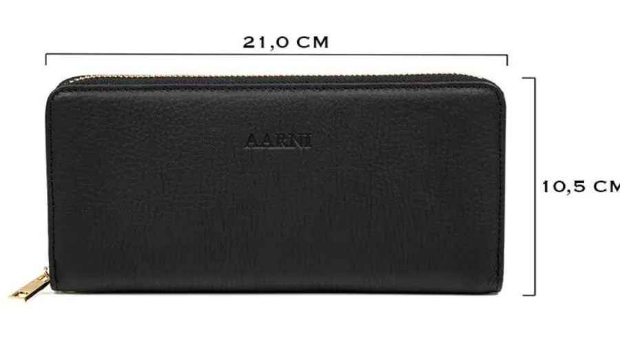 Hirvennahkainen Clutch, Musta/Hopea>Aarni Discount