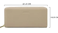 Hirvennahkainen Clutch, Taupe/Hopea><noscript><img width=