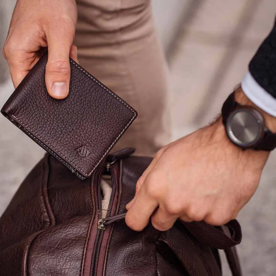 Hirvennahkainen Lompakko Kolikkotaskulla Rfid>Aarni Clearance