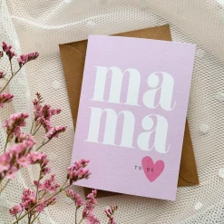 Helle Mama To Be 2 Os. Postikortti, Vaaleanpunainen>Helle Visuals Cheap