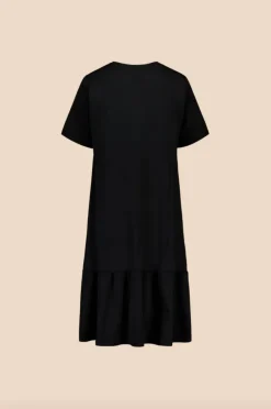 Ruffle T-Paitamekko, Musta>Kaiko Fashion