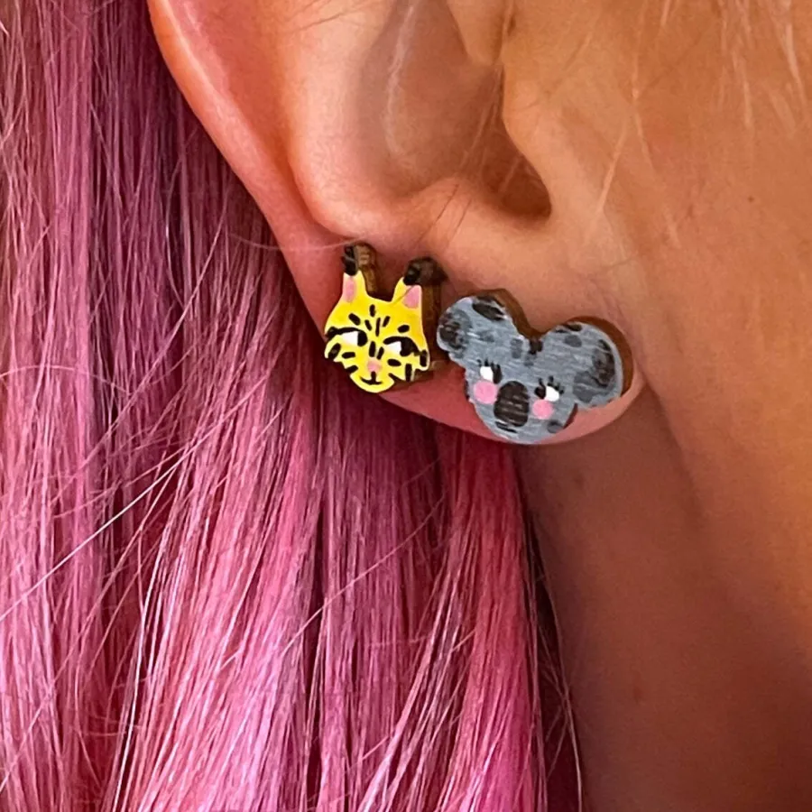 Koala Nappikorvakorut>Crazy Granny Designs Fashion
