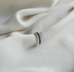 Lila Bubbel Cuff Korvakoru, Hopea><noscript><img width=