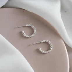 Lila Bubbel Hoop Korvakorut, Hopea>LiLa Design New