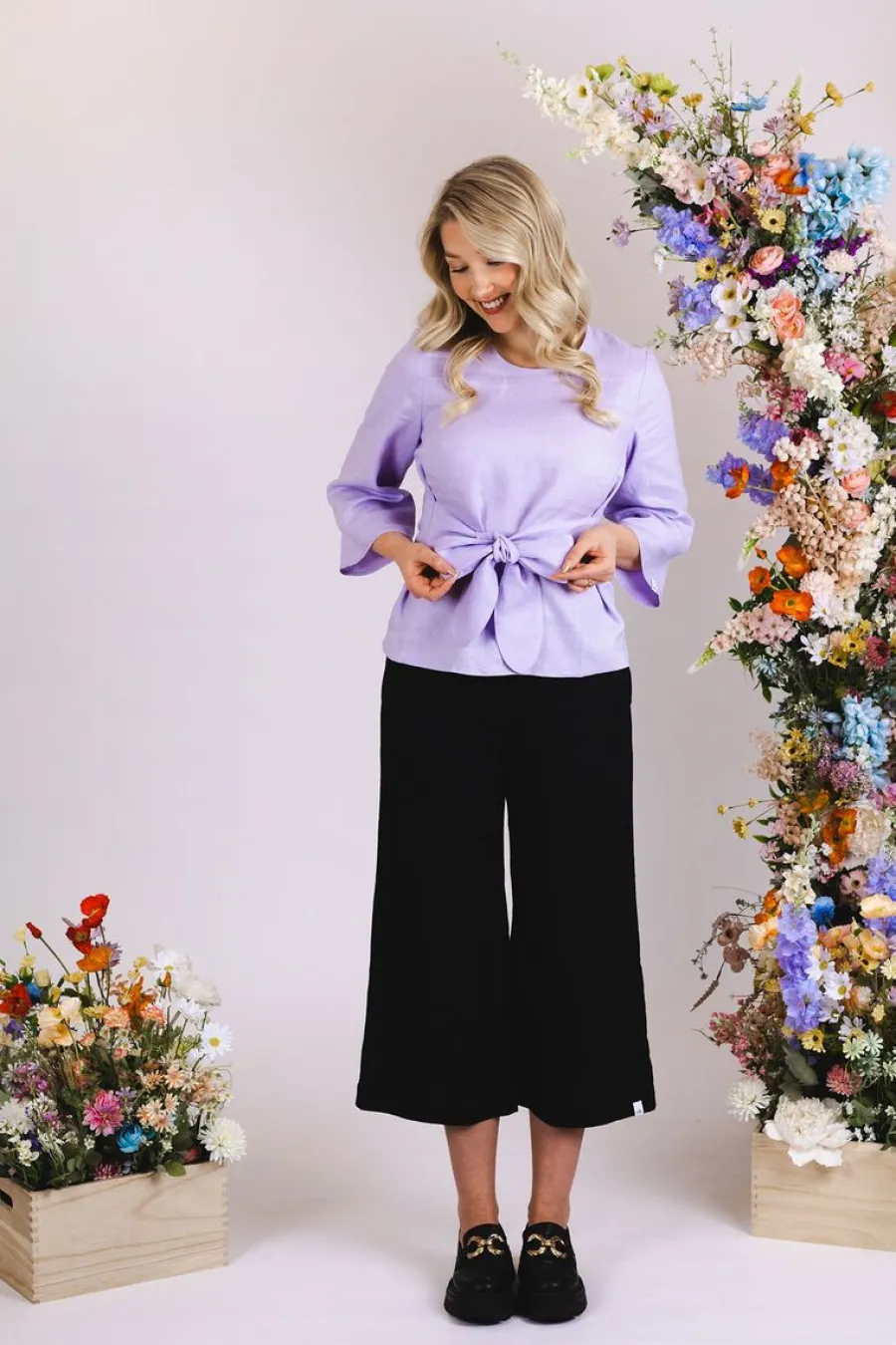 Culottes Pellavahousut, Musta>Nakoa Best Sale