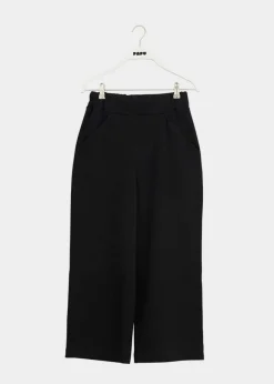 Wide Leg Housut Pitka, Musta>Papu Store