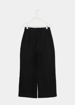 Wide Leg Housut Pitka, Musta><noscript><img width=