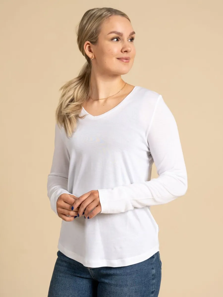 Riva Aava Pitkahihainen, Valkoinen>Riva Clothing Store