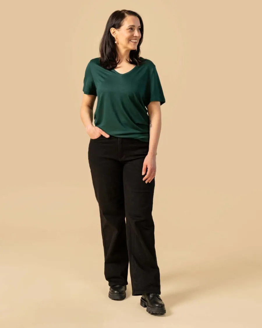 Riva Aava T-Paita, Tummanvihrea>Riva Clothing Best Sale