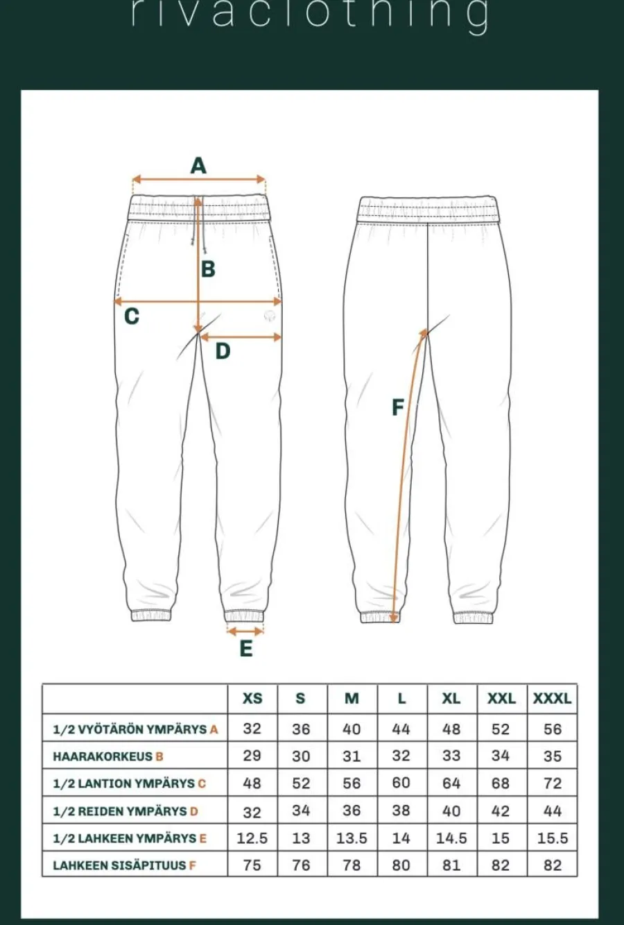 Riva Collegehousut, Musta>Riva Clothing Shop