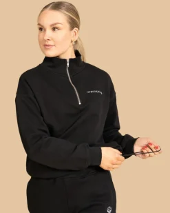 Riva Half-Zip Collegepaita, Musta><noscript><img width=