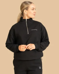 Riva Half-Zip Collegepaita, Musta><noscript><img width=