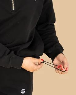 Riva Half-Zip Collegepaita, Musta><noscript><img width=