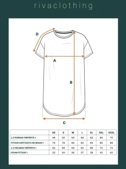 Riva Muisto T-Paita, Pitka><noscript><img width=