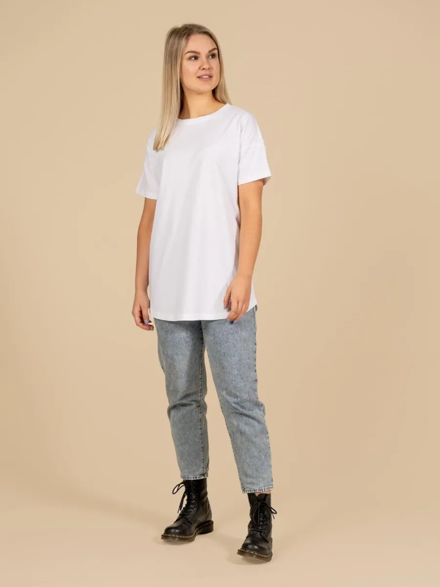 Riva Toive T-Paita, Pitka Valkoinen>Riva Clothing New