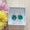 Royal Green Korvakorut>Laura Eveliina Design Fashion